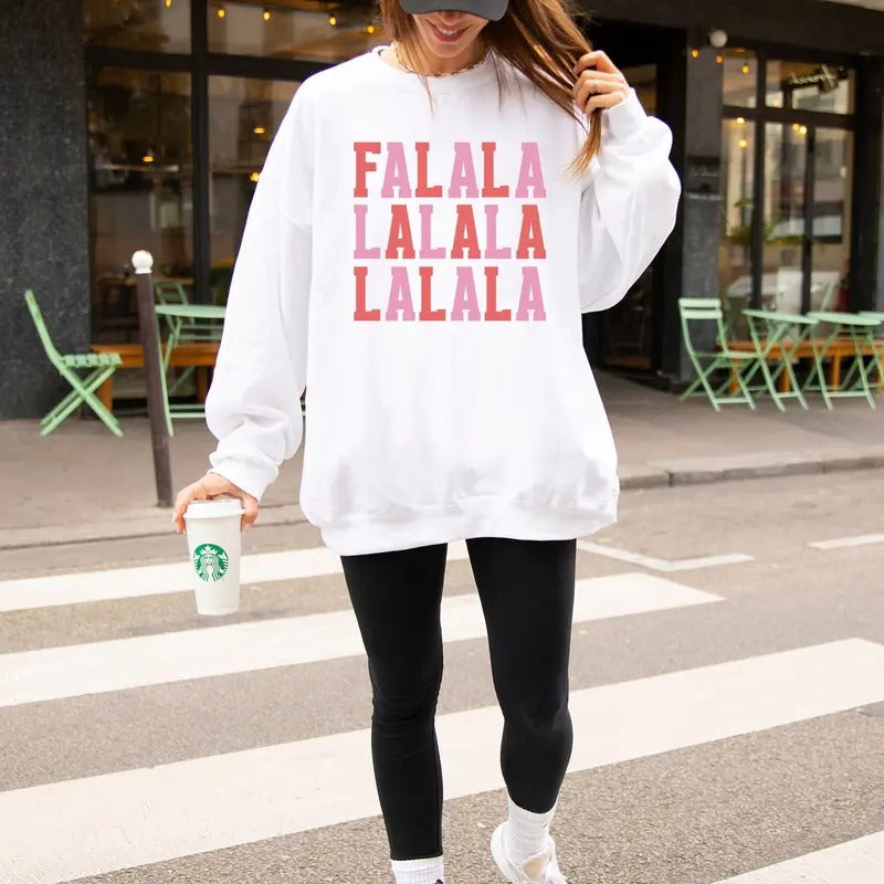 Retro Christmas Sweatshirt Fa La La La Vintage Christmas Crewneck Christmas Sweatshirts For Women Holiday Fashion Holiday...