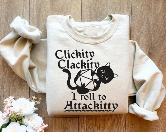 Retro Clickity Clackity Shirt, Game Dice Attackitty Shirt, Dungeon Master Shirt,Tabletop RPG Tee,Tabletop Games, RPG...