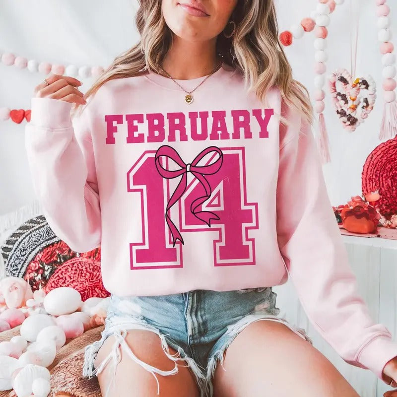 Retro Coquette Valentines Day Sweatshirt, Front Back Vintage Sweatshirt, Vintage Pocket Sweatshirt, Varsity Style...