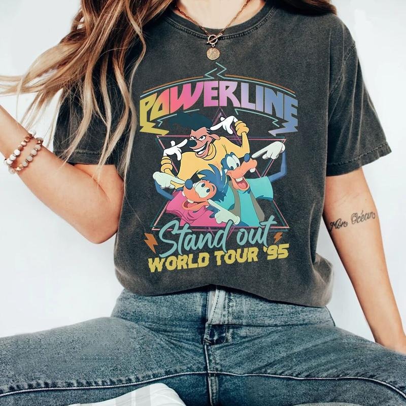Retro D.ney A Goofy Movie Powerline World Tour 95' Shirt A Goofy Movie Shirt Vintage D.ney Powerline Shirt D.neyland...