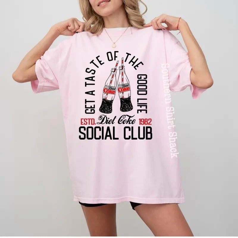 Retro Diet Cola Social Club | blossom comfort colors t shirt Hoodie, Sweatshirt | WearSparks.com