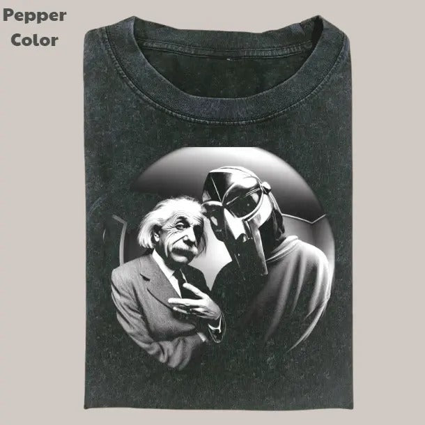Retro Funny Vintage Graphic Tee, MF Doom Einstein T-Shirt, Unisex Meme Cringe Funny Dumb Shirt, Menswear Womenswear...
