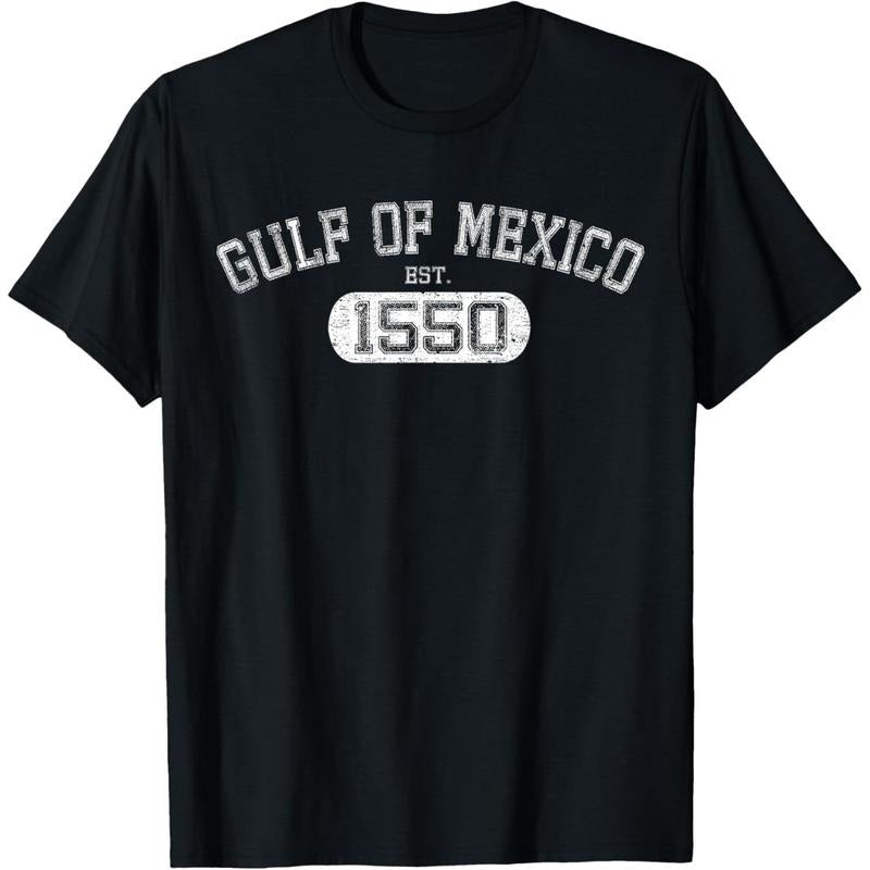 Retro Gulf of Mexico Est 1550 Mexican Flag for Men Women T-Shirt made in usa Hoodie, Sweatshirt | WearSparks.com
