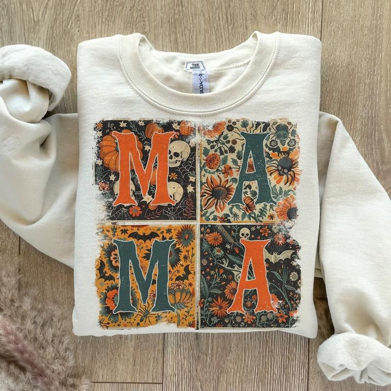 Retro Halloween Sweatshirt, Pumpkin Crewneck, Spooky Season Shirt, Moster Fall Shirt, Spooky Mama Shirt, Spooky...