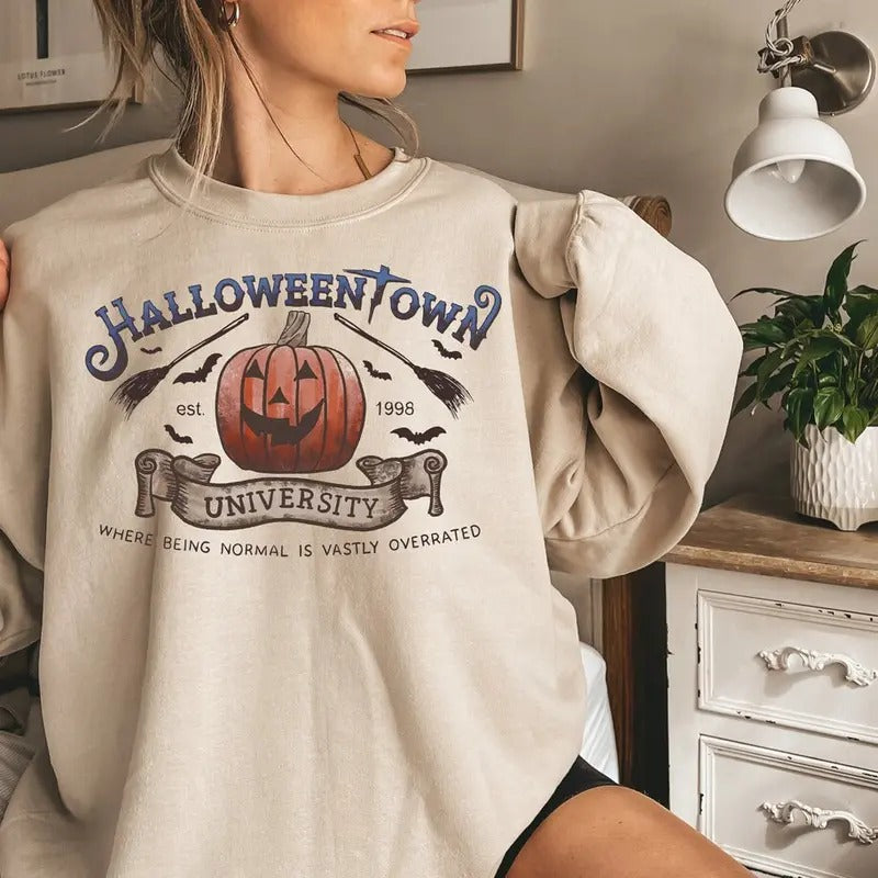 Retro Halloweentown University T-Shirt, Halloween Movie Nostalgia Shirt, Spooky Season Shirt Hoodie, Sweatshirt