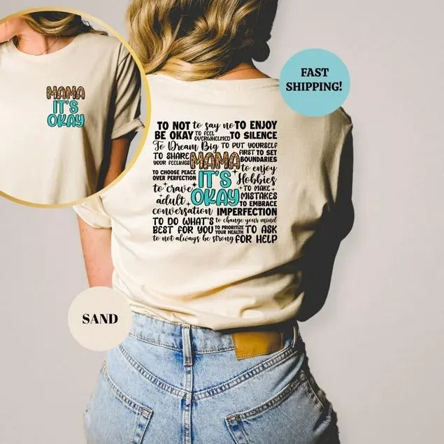 Retro Mama It's Okay Shirt, Fun Mom Shirt, One Mental Health Breakdown, Mothers Day Gift, Motherhood Tee, Mom Life...