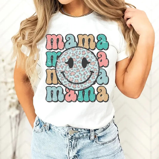 Retro Mama Shirt, Smiley Mama Shirt, Mom Life Shirts, Mama Shirt, Motherhood Shirt, Cute Mom Shirt, Mothers Day Gift, Mom...