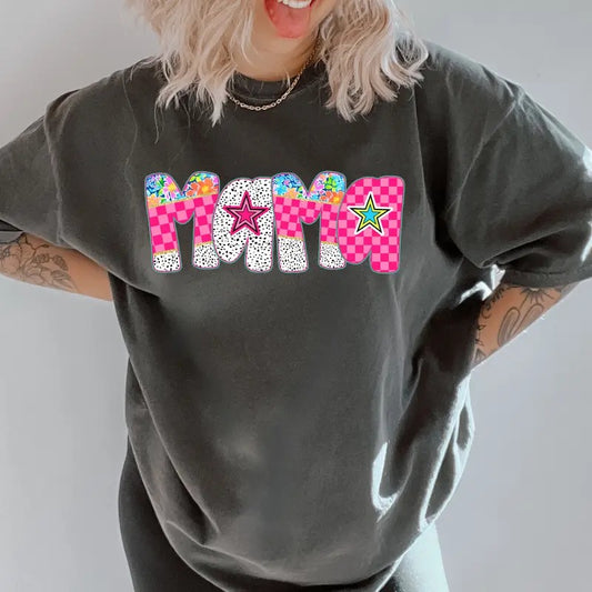 Retro Mama Star Shirt ~ Unisex Apparel Relaxed Fit Printed In The USA Clothing Womenswear Casual Comfort Cotton Top...