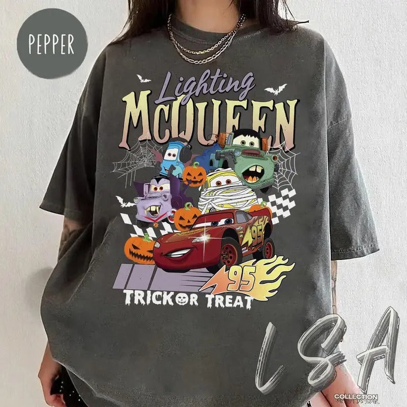 Retro McQueen Halloween Shirt, Halloween Sweatshirt, Halloween Shirt, McQueen Shirt Hoodie | WearSparks.com