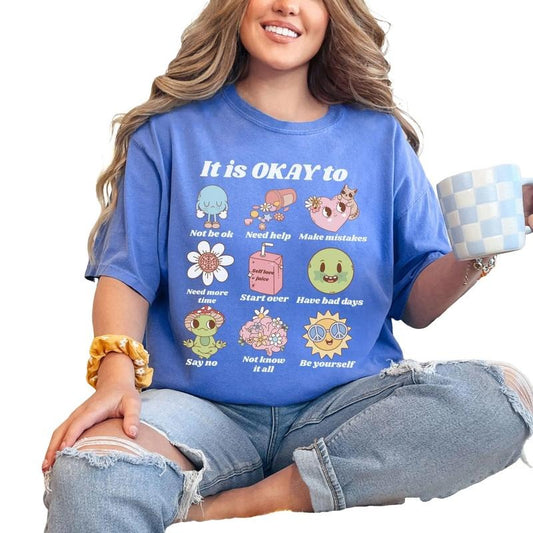Retro Mental Health T Shirt, Cute Anxiety Shirt, Self Care Crewneck, Therapist Gifts, Frog Shirt, Unisex T-Shirt, Gifts...