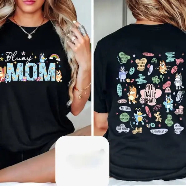 Retro Mom Bluey Shirt, Retro Chilli Heeler Shirt, Mom Bluey Shirt, Mom Daily Affirmation Shirt, Mama Shirt, Chilli Heeler...