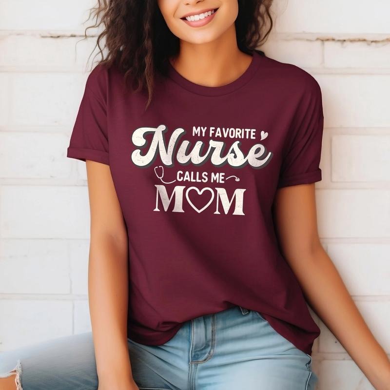 Retro My Favorite Nurse Calls Me Mom T-Shirt