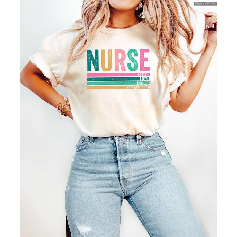 Retro Nurse T-Shirt, RN Nurses Superhero Week, Nursing School TShirt, RN Leopard Nurse Tee , Global Trending Outfits...