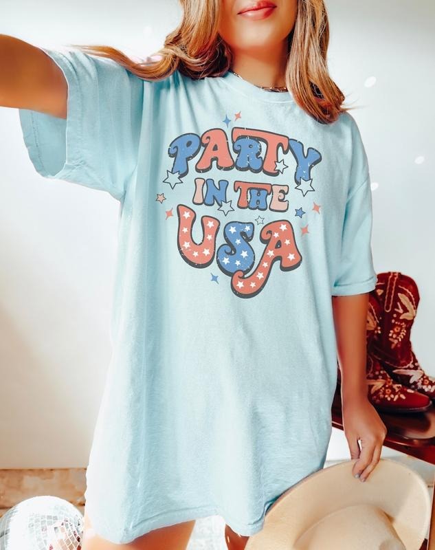 Retro Party in the USA Graphic Tee, 4th of July Graphic Tee, Party in the USA Graphic Tee Hoodie, Sweatshirt | WearSparks.com