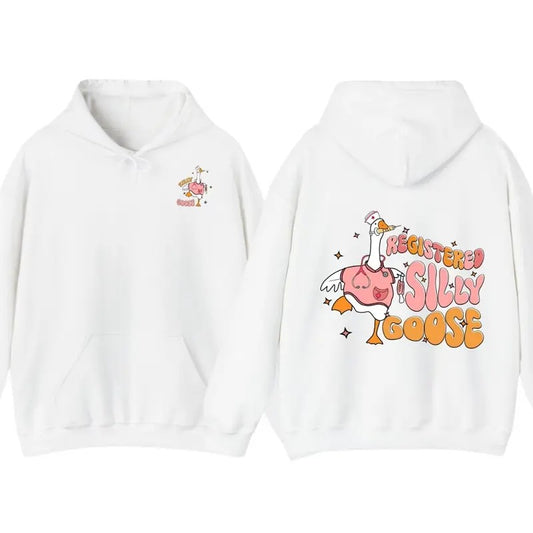 Retro Pink Nurse Silly Goose T-Shirt Hoodie, Funny Nursing Student Shirt, Nurse Appreciation Shirt, Pediatric Nurse,...