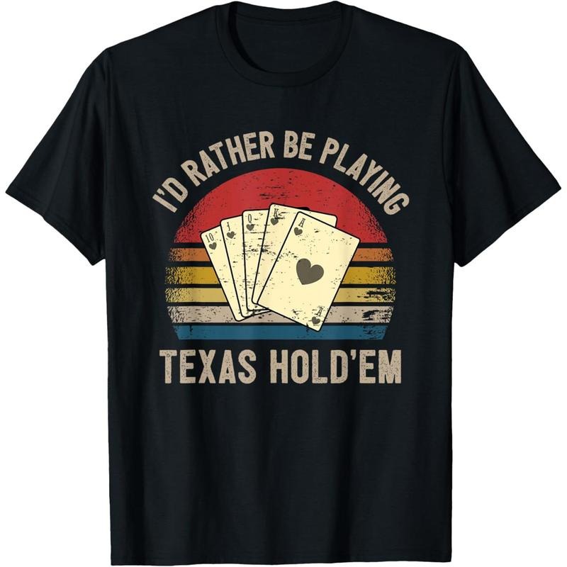 Retro Poker Player Texas Hold'em Poker Game Royal Flush T-Shirt made in usa Hoodie, Sweatshirt | WearSparks.com