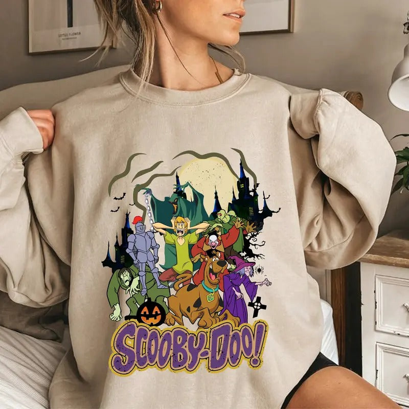 Retro Scooby Doo Tee, Spooky Movie Shirt, Scooby Doo Halloween Shirt, Scary Halloween Night Shirt, Scooby Shirt Hoodie,...