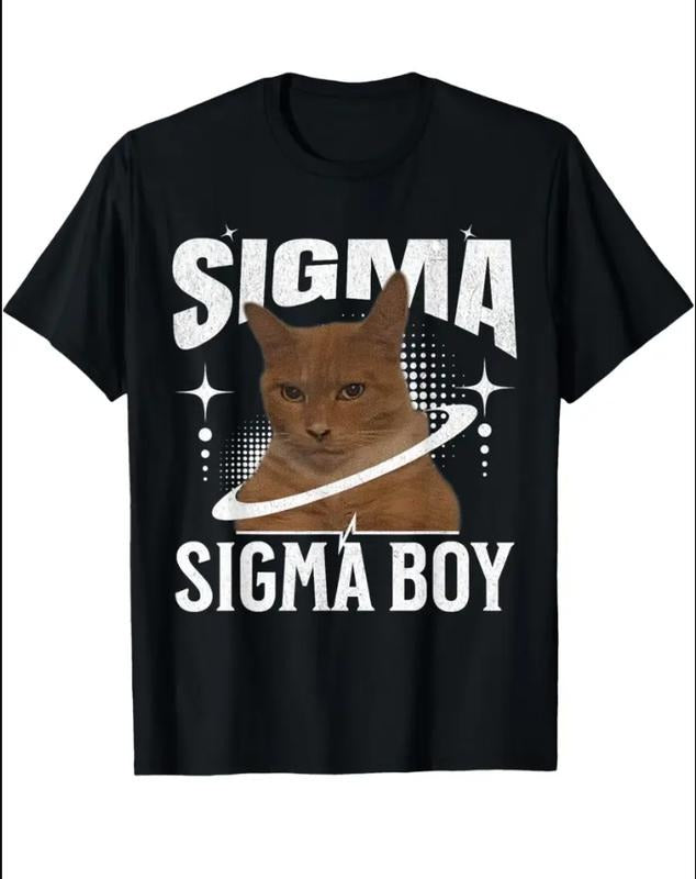 Retro Sigma Sigma Boy - Funny Sigma Cat Meme Y2K T-Shirt Womenswear Top Hoodie, Sweatshirt | WearSparks.com
