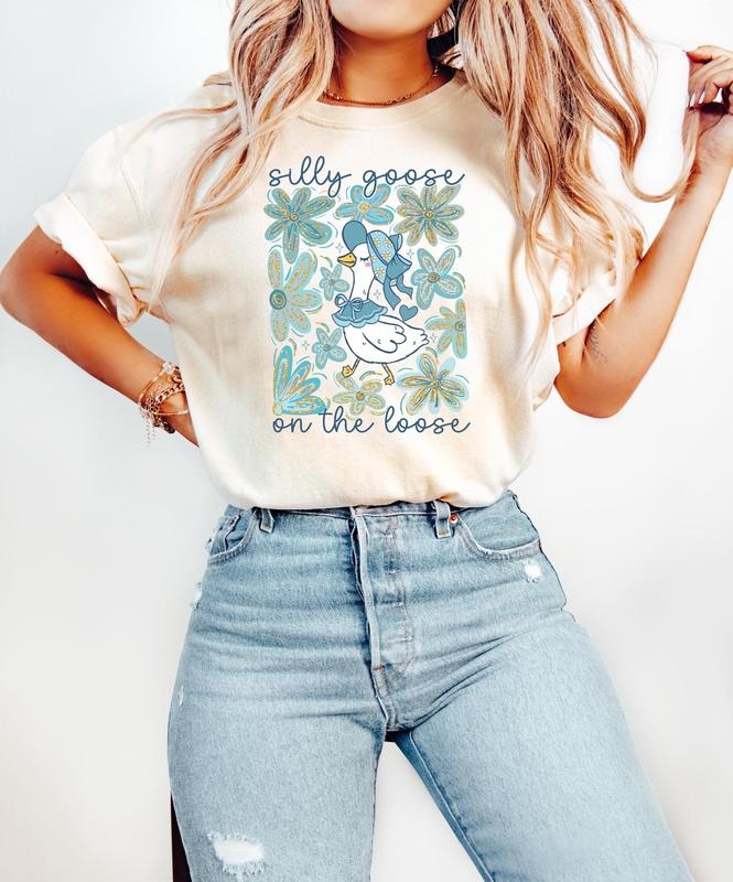 Retro Silly Goose Shirt, Silly Goose On The Loose Sweatshirt, Funny Cowgirl Shirt, Funny Western Tee, Funny Graphic Tee,...