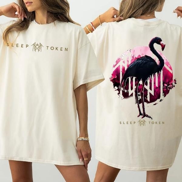 Retro Sleep Token Even In Arcadia Art Pink Flamingo T-Shirt, Sweatshirt, Hoodie, Trend Sleep Token Music, Gift for Rock...