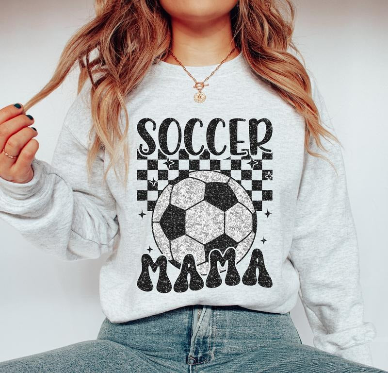 Retro Soccer Mama Sweatshirt, Soccer Mom Sweatshirt Gift For Lover, Funny Soccer Shirt , Unisex Sweatshirt, Gifts For Mom...