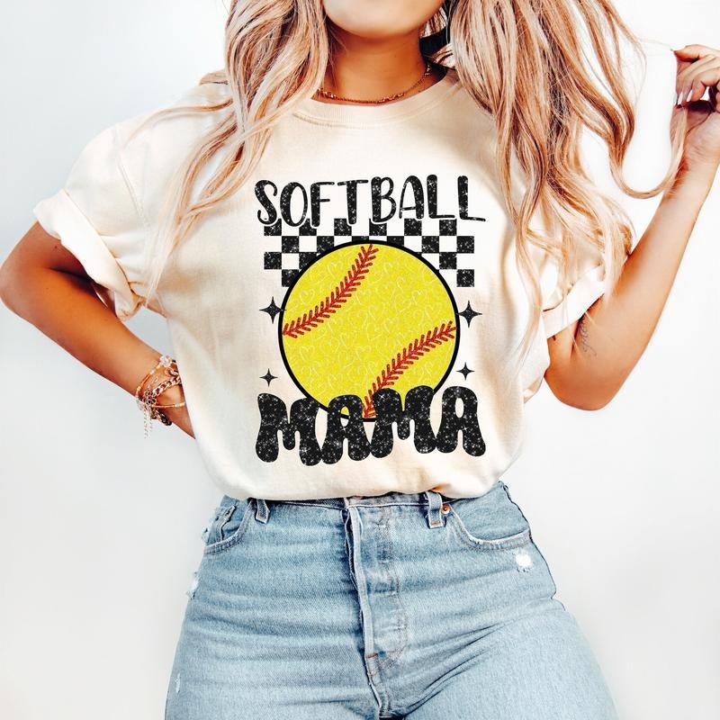 Retro Softball Mama T-Shirt, Softball T-Shirt, Sports T-Shirt, Trendy Retro Mom T-Shirt Hoodie, Sweatshirt | WearSparks.com