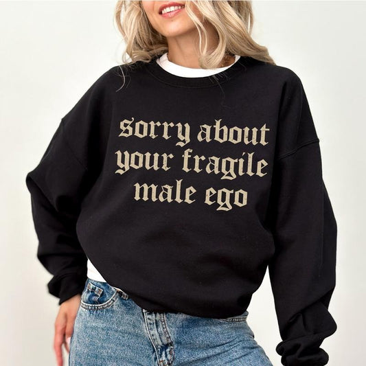 Retro Sorry About Your Sweatshirt, Women's Rights Sweaters, Funny Strong Girl Top, Empowerment Women's Tops, Comfy Long...