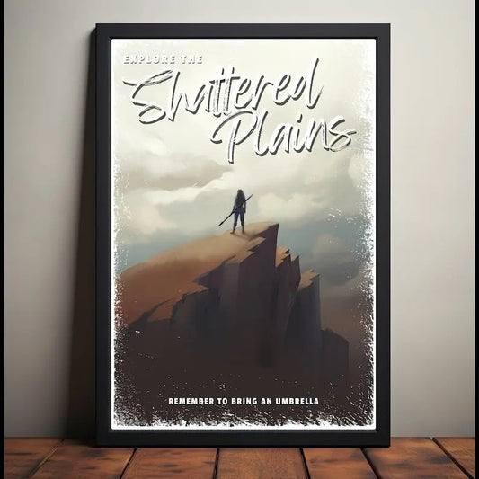 Retro Stormlight Archive Canvas, Shattered Plains Travel Poster, Stormlight Lovers Home Decor, Cosmere Poster, Gift For...
