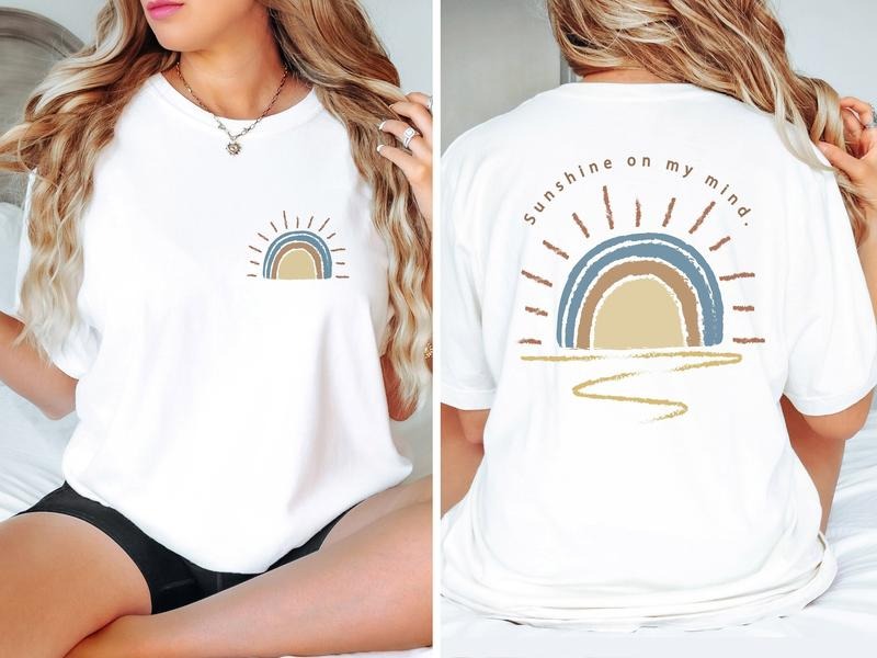 Retro Sun Shine On My Mind Shirt, Beach Summer Shirts, Vacation Beach Shirt, Summer Vacation, Boho Shirt Hoodie, Sweatshirt