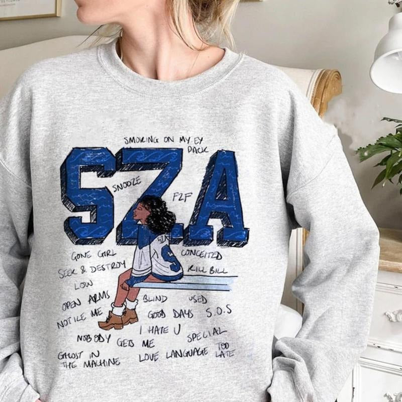 Retro Sza Sweatshirt, Sza Good Days Graphic T-Shirt, Sza Album Tee Shirt, Vintage Sza Album Inspired Sweatshirt, Sza...