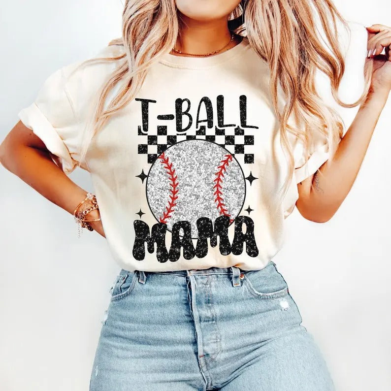 Retro T Ball Mama t-shirt,sweatshirt,hoodie, Glitter Baseball sweatshirt, Sublimation hoodie, Sports tshirt, Tee Ball...