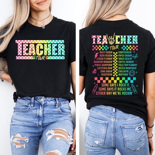 Retro Teacher Tour Shirt, ABCD Teacher Tour T-Shirt, Back To School Tee, Elementary School Teacher Shirts, First Day Of...