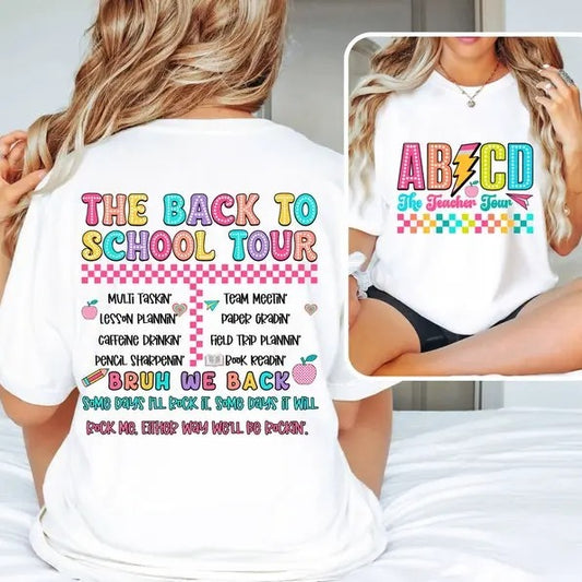 Retro Teacher Tour Shirt, ABCD Teacher Tour, Back To School Shirt, End of Year T-shirt, Teachers Gift, Teacher Tshirt,...
