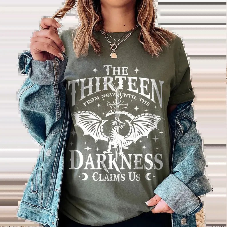 Retro Throne Of Glass Shirt | From Now Until The Darkness Claims Us | We are the Thirteen Shirt | Sarah J Maas | Bookish...
