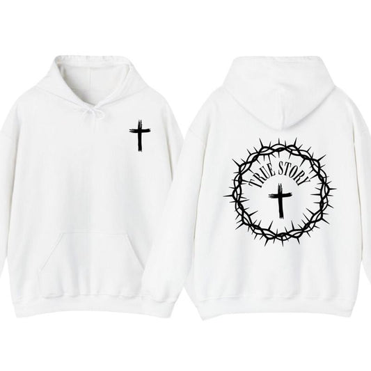 Retro True Story Comfort Jesus T-Shirt, Hoodie Men's Cross Graphic Tee, 2025 Casual Summer Outfit, Christian Jesus...