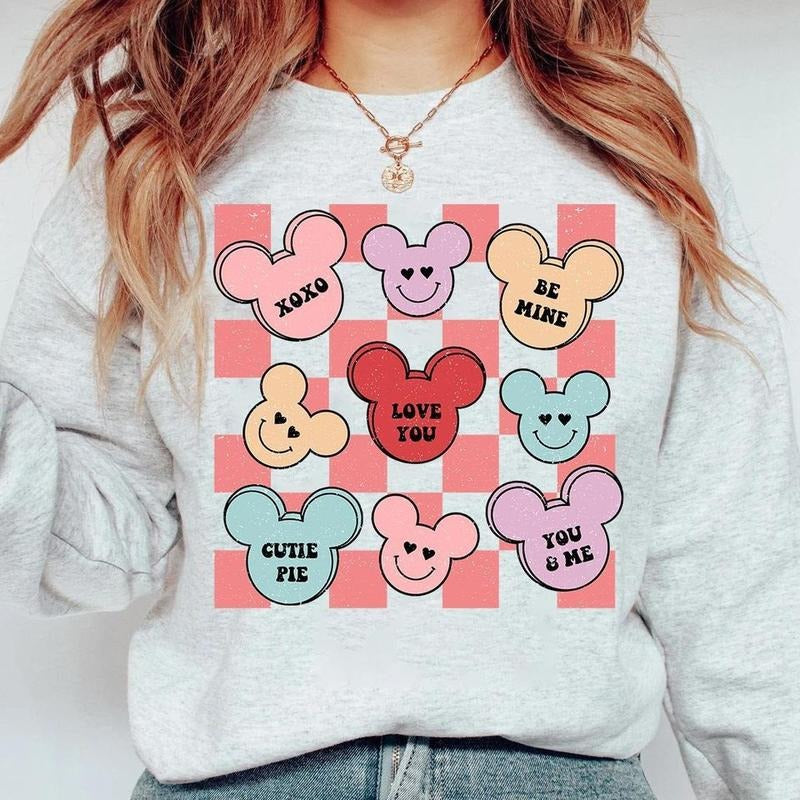 Retro Valentine Shirt, Candy Heart Valentine Sweatshirt, Cute Valentine's Day Shirt, Retro Valentine Candy Sweatshirt Hoodie