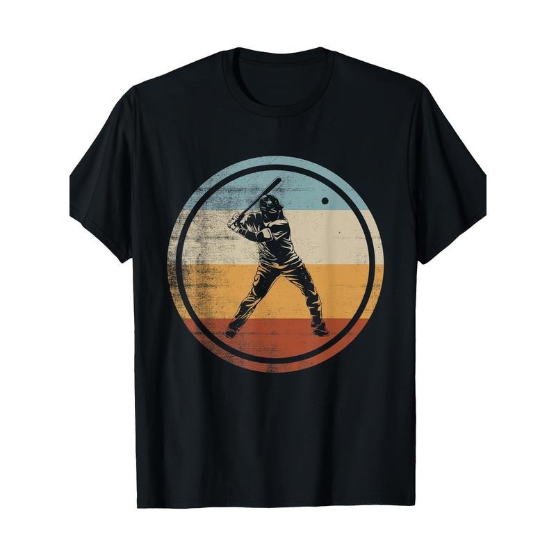 Retro Vintage Baseball Player Design Baseball 220g100% Cotton T-Shirt made in usa Hoodie, Sweatshirt | WearSparks.com