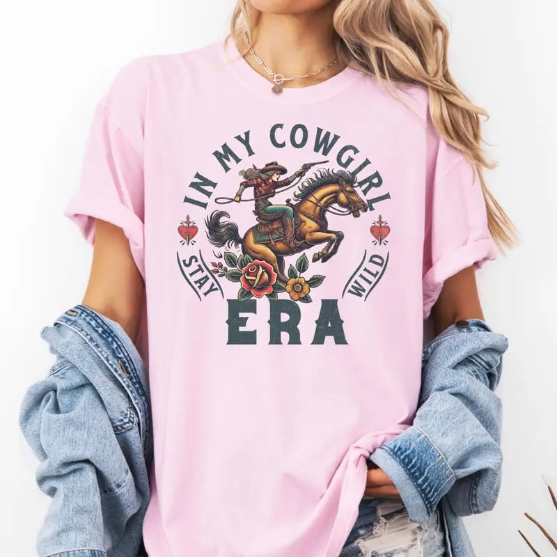 Retro Western Cowgirl Shirt, In My Cowgirl Era, Vintage Cowgirl Shirt, Retro Rodeo, Country Western Aesthetic Tee Hoodie,...