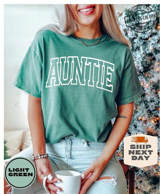 Retro auntie Shirt, Aunt Shirt, Auntie Shirt, New Aunt Gift, Pregnancy Announcement, Gift for Aunt, Pregnancy Reveal to...