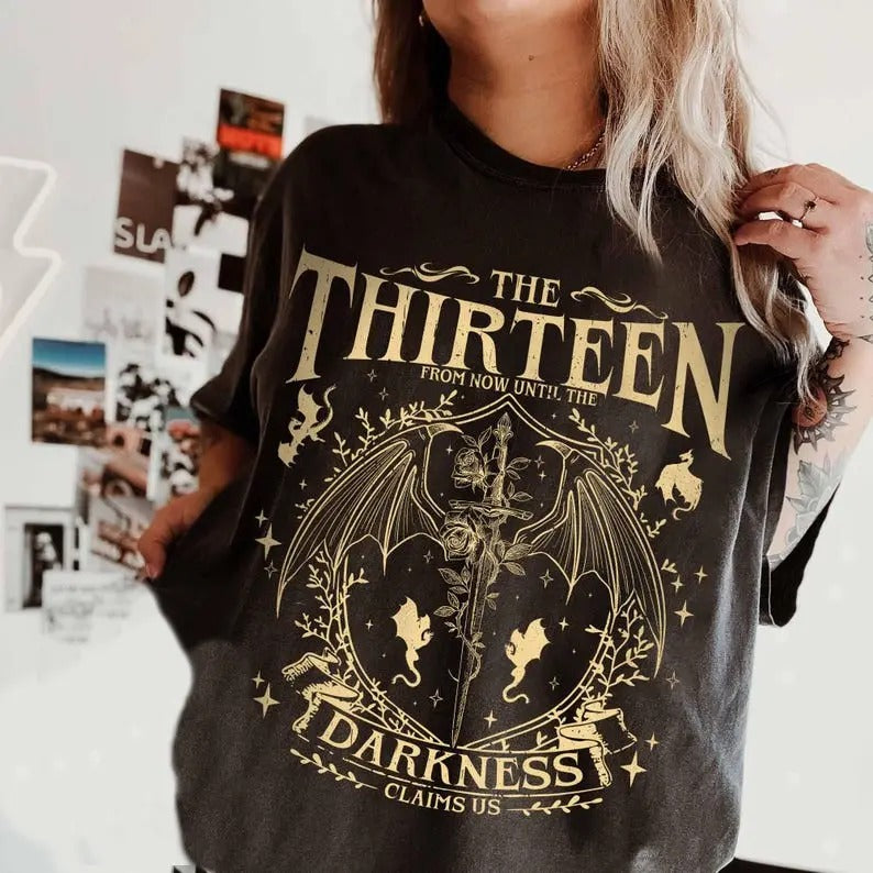Retro the Thirteen Throne of Glass Shirt, From Darkness Claim Us Shirt, Bookish Gifts, Fantastic Reader Shirt, Acotar...