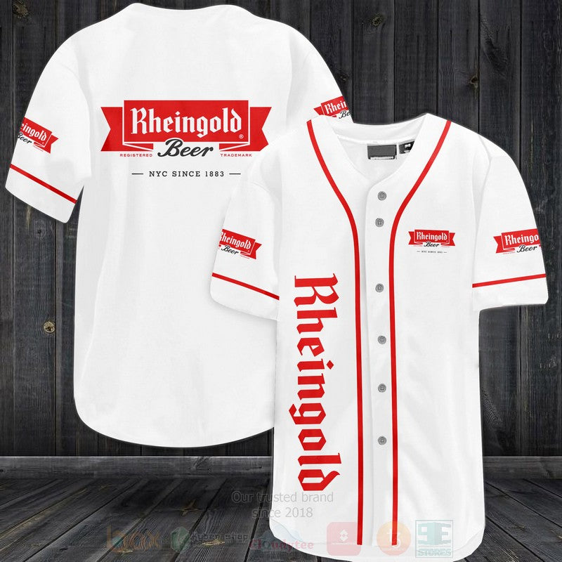 FASHION Rheingold Brewery Baseball Jerseys Botton Shirt