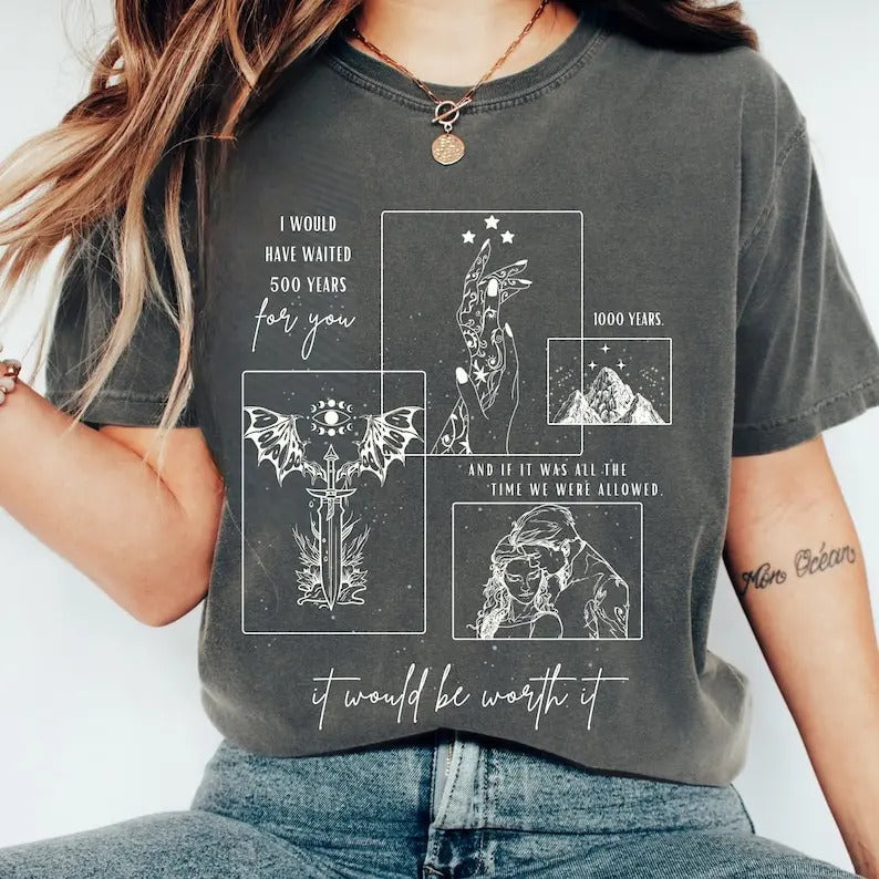 Rhysand Shirt ACOTAR Shirt  ACOTAR Shirt Rhysand Quote Feyre SJM Merch Booktok Merch Sarah J Maas Merch Velaris Shirt Bat...