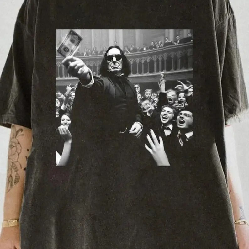 Rich Severus Snape Shirt, Funny Severus Snape Money T-Shirt, Wizard School Funny Meme Shirt, Movie Lovers Shirt Hoodie,...