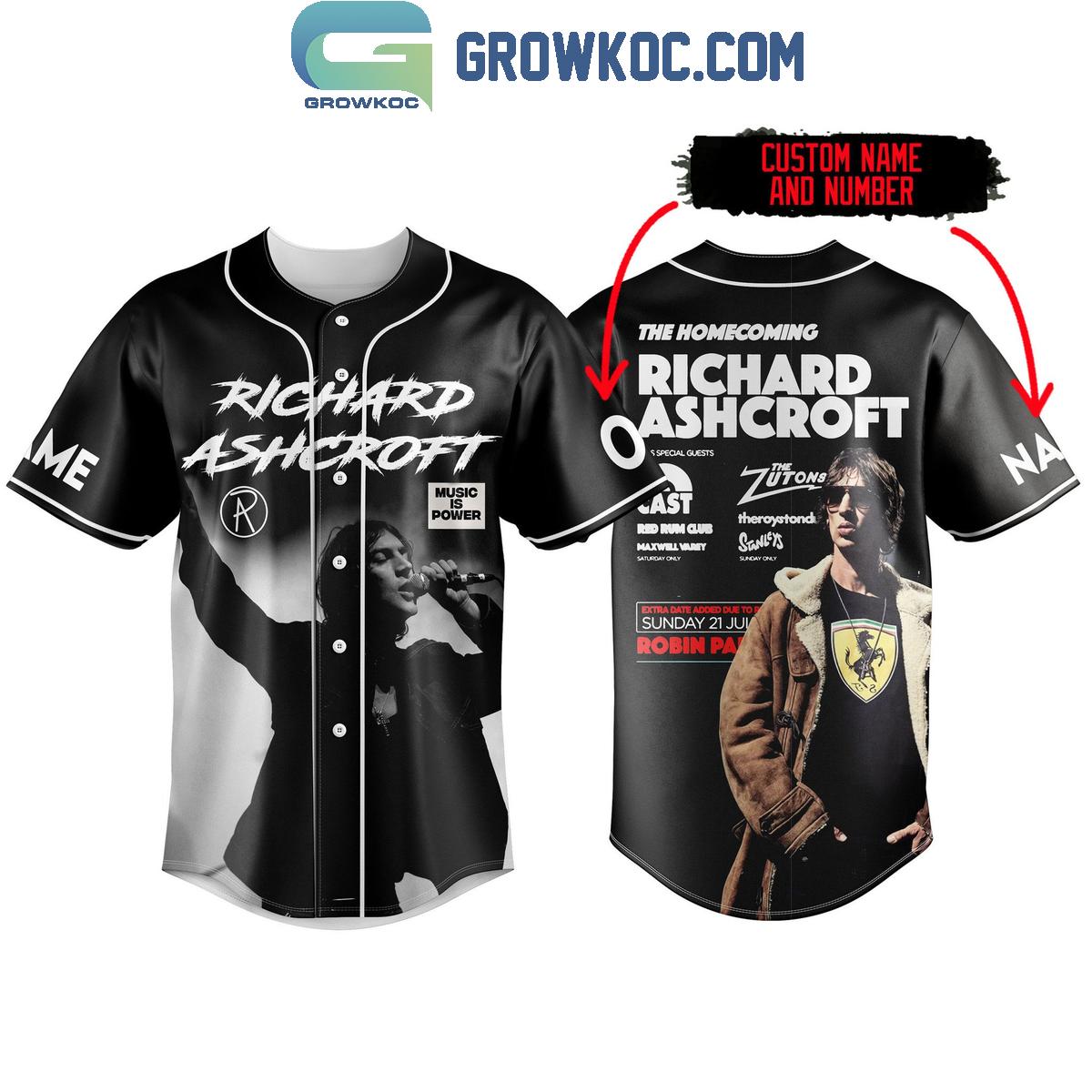 Richard Ashcroft The Tour 2024 Homecoming Personalized Baseball Jersey