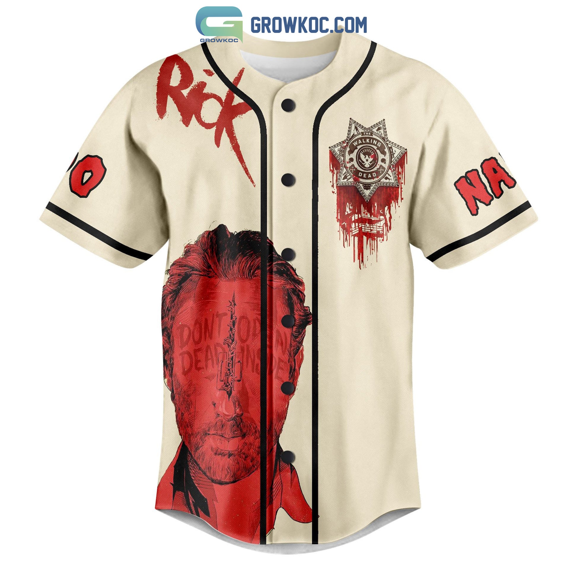 Rick Walking Dead We Make Peace With The Dead Not The Living Personalized Baseball Jersey