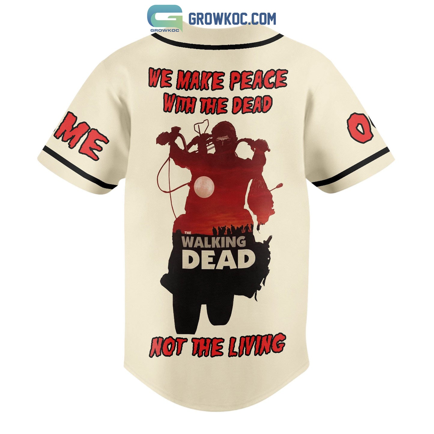 Rick Walking Dead We Make Peace With The Dead Not The Living Personalized Baseball Jersey