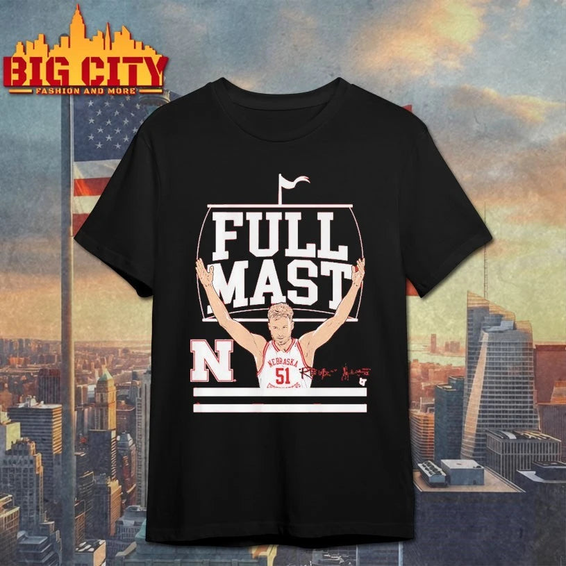 Rienk Mast Nebraska Cornhuskers football Full Mast signature shirt