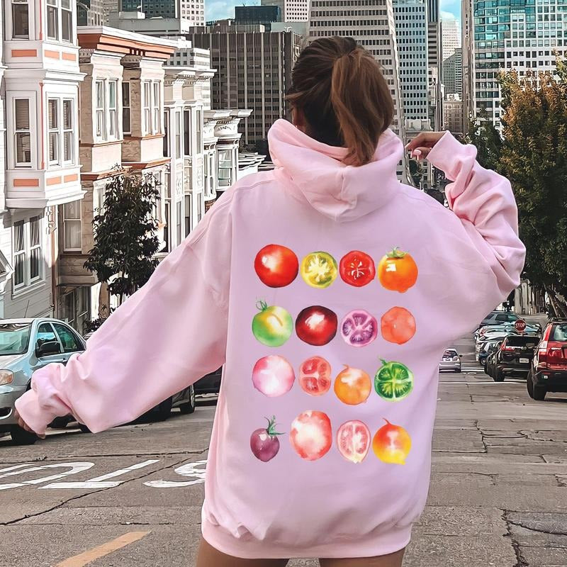 Ripe Tomato Print, Garden Fresh Hoodie T-Shirts, Sweatshirt | WearSparks.com