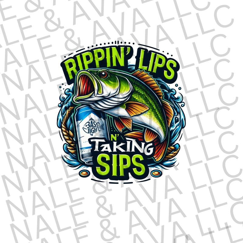 Rippin Lips N Taking Sips DTF Transfer T-Shirts, Hoodie, Sweatshirt | WearSparks.com