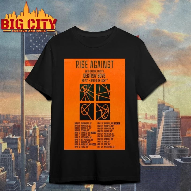 Rise Against Tour North America 2026 Poster shirt